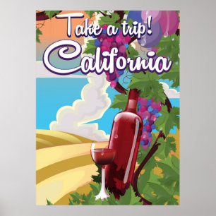 Neem een Trip.  wijnbouwposter Californië Poster