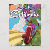 Neem een Trip. wijnreisposter Californië Briefkaart (Voorkant)