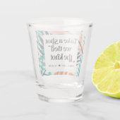 Neem een tropisch strand bruiloft shot glas (Achterkant)
