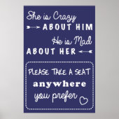 Neem een trouwbord voor een stoel poster (Voorkant)