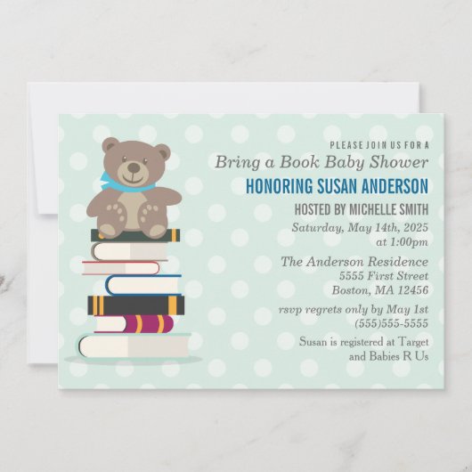 Neem een Uitnodiging van het Baby shower van het B (Voorkant)