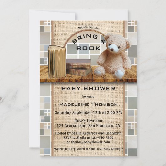 Neem een Uitnodiging van het Baby shower van het B (Voorkant)