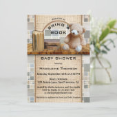 Neem een Uitnodiging van het Baby shower van het B (Staand voorkant)