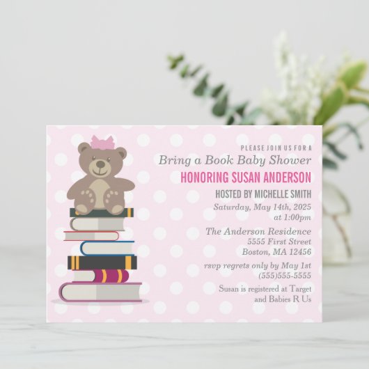 Neem een Uitnodiging van het Baby shower van het B (Staand voorkant)