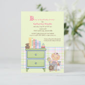 Neem een uitnodiging voor een Baby shower van het  (Staand voorkant)