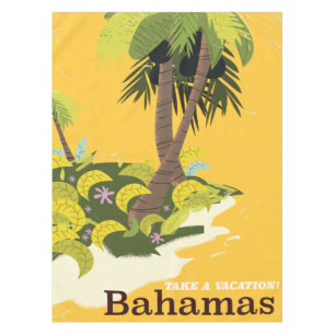 Neem een Vacation Bahamas vintage poster Tafelkleed