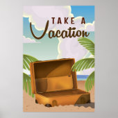 Neem een Vacation vintage poster (Voorkant)
