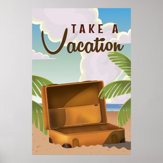 Neem een Vacation vintage poster (Voorkant)