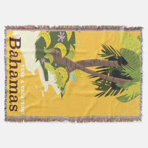 Neem een vakantie Bahama's vintage reisposter Deken
