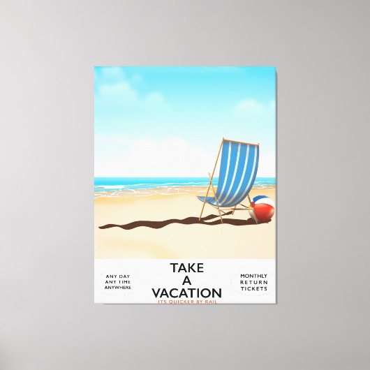 Neem een Vakantie Canvas Afdruk (Voorkant)
