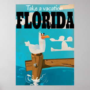 Neem een vakantie - Florida vintage-poster. Poster