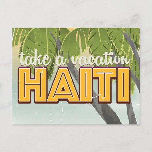 Neem een vakantie naar Haïti reisposter Briefkaart (Voorkant)