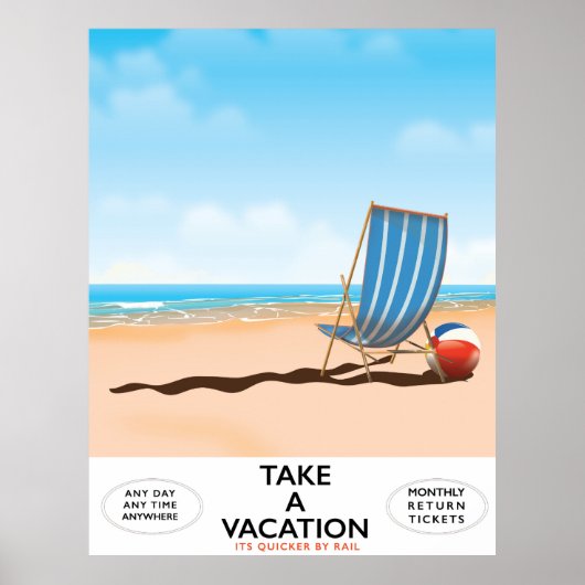 Neem een Vakantie Poster (Voorkant)