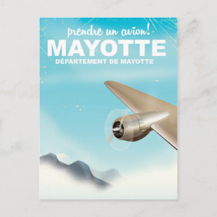 Neem een vliegtuig! Mayotte-reisposter Briefkaart