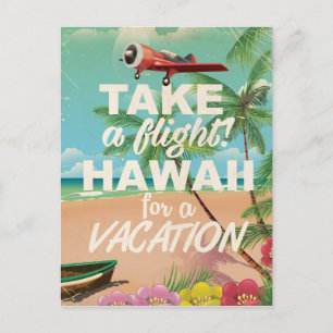 Neem een vlucht! Hawaï voor een vakantie Briefkaart