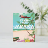 Neem een vlucht! Jamaica Retro vakantie-poster Briefkaart (Staand voorkant)