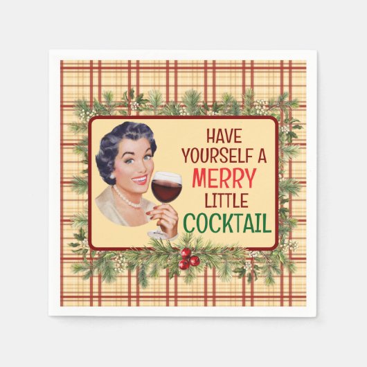 Neem een vrolijk cocktail servet (Voorkant)