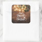 Neem een vrolijk kerstfeest | STICKER (Tas)