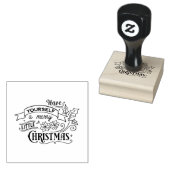 Neem een vrolijk kerstfeest | Winter Rubberstempel (Gestempeld)