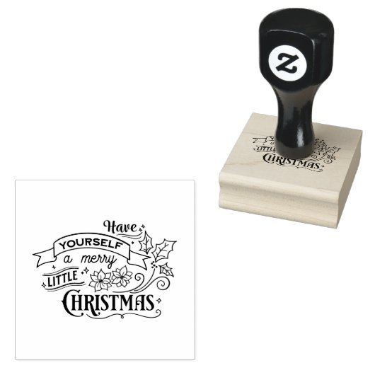 Neem een vrolijk kerstfeest | Winter Rubberstempel (Gestempeld)