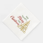 Neem een vrolijk kerstservet servet (Hoek)