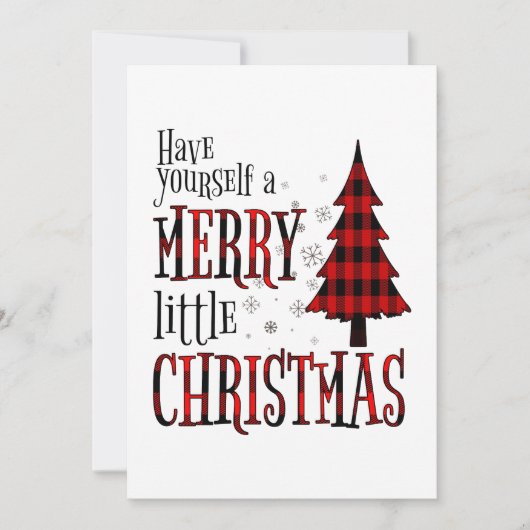 Neem een vrolijke kleine kerstboom feestdagenkaart (Voorkant)