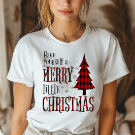 Neem een vrolijke kleine kerstboom t-shirt