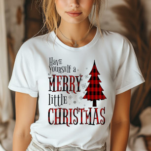 Neem een vrolijke kleine kerstboom t-shirt