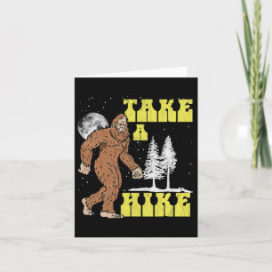Neem een wandeling Bigfoot Nacht Grappig Wandelen Kaart