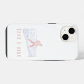 Neem een wandeling Blauw en Rood iPhone Hoesje (Achterkant horizontaal)