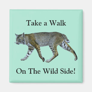 Neem een wandeling op de wilde kant Bobcat Magneet
