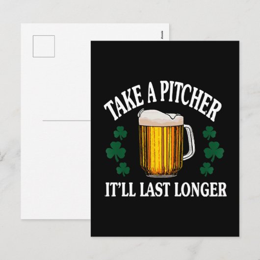 Neem een werper, die gaat langer mee feestdagenkaart (Voorkant / Achterkant)