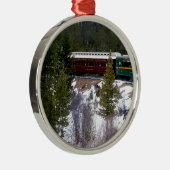 Neem een wintertrein op de Georgetown Loop Railroa Metalen Ornament (Rechts)