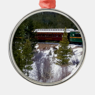 Neem een wintertrein op de Georgetown Loop Railroa Metalen Ornament