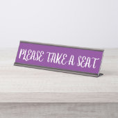 "NEEM EEN ZITPLAATS IN" BUREAU NAAMBORDJE (Voorkant)