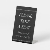 "NEEM EEN ZITPLAATS IN" RECLAMEBORD MET VOETSTUK (Voorkant)