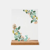 Neem een zoete traktatie lente bloemenpaashaas acryl bord (Voorkant)