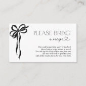 Neem een zwarte Kaart mee voor de receptenboeg (Voorkant)