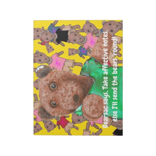 Neem effectieve notities, anders stuur ik het beer notitieblok (Linkerzijde)