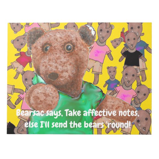 Neem effectieve notities, anders stuur ik het beer notitieblok (Voorkant)