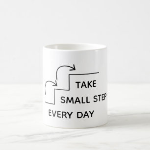 Neem elke dag kleine stapjes – Minimalistische mot Koffiemok