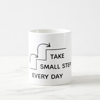 Neem elke dag kleine stapjes – Minimalistische mot Koffiemok