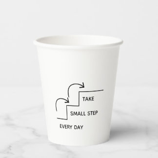 Neem elke dag kleine stapjes – Minimalistische mot Papieren Bekers