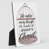 Neem elke gedachte, scriptie gevangen fotoplaat (Zijkant)