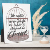 Neem elke gedachte, scriptie gevangen fotoplaat (Zijkant)