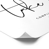 Neem er een, huwelijksfeest gunsten teken poster (Hoek)