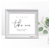 Neem er een, huwelijksfeest gunsten teken poster