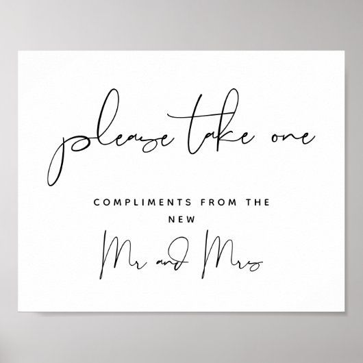 Neem er een, huwelijksgunsten teken poster (Voorkant)