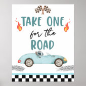 Neem er een voor de raceauto twee snelle verjaarda poster (Voorkant)