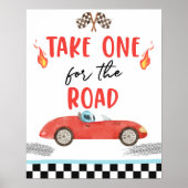 Neem er een voor de raceauto twee snelle verjaarda poster (Voorkant)